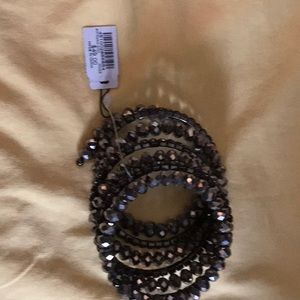 Chico’s Black/Pewter Coiled Bracelet